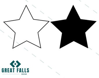 5 Point Star SVG Files | Cut Files | Vector Files | Vector | Clip Art | CnC Files