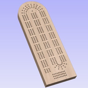 Cribbage Board cut file; CNC, DXF, SVG, downloads; VCarve