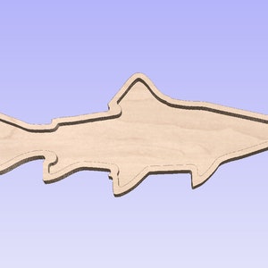 Fish shaped serving tray cut file; CNC, DXF, SVG, downloads; VCarve