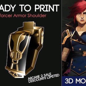 Vi Enforcer from Arcane Season 2 Shoulder Armor Paldroun 3D Model for Printing