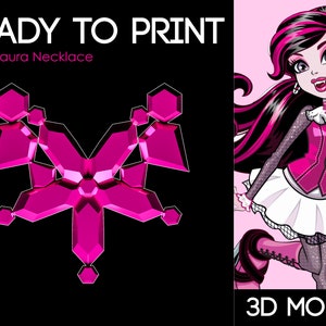 Draculaura Monster High Cosplay Halskette 3D Model Prop zum Drucken