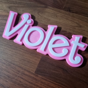Personalised Doll Inspired Name Sign - Door Sign - Name Plate - Any Name - Name Plaque - 3D Printed - Custom Name Sign