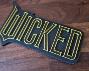 Personalisiertes 3D Gedrucktes Namensschild - Wicked inspiriert Türschild