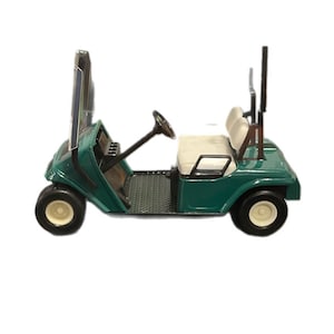 グリーン＆ホワイトダイキャストゴルフカートカーモデル車両12台セット