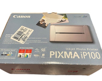 Canon PIXMA iP100 Inkjet Photo Printer New Open Box