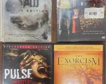 4 Horror Movie  DVD's - SAW, Pulse Unrated, Exorcism of Emily Rose, The Messengers