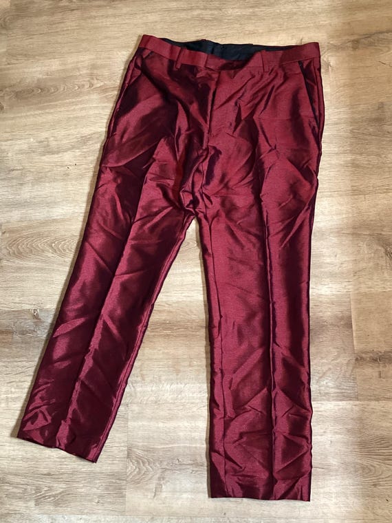 ワインレッド スリムフィットパンツ ワインレッド スリムフィットパンツ