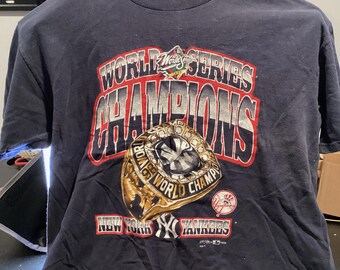 ニューヨーク・ヤンキース 1999年ワールドチャンピオン　半袖Tシャツ　Lサイズ Vtg 1999 New York Yankees World Series Champions T-shirt