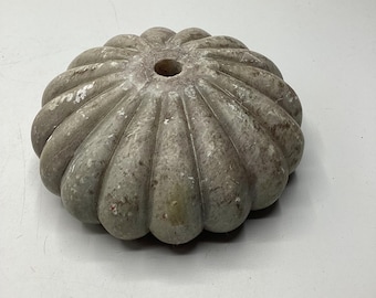 Vintage Gray Round Sectioned Lamp Base or Similar 4.75 Inches