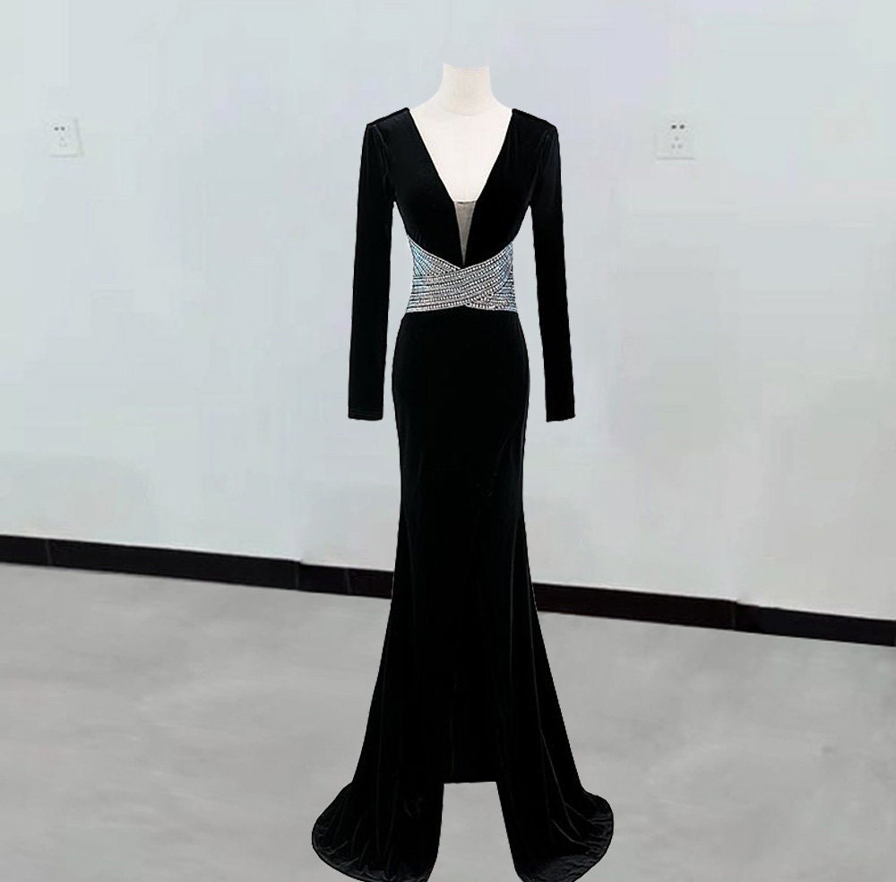 Velvet Evening Gown - Etsy