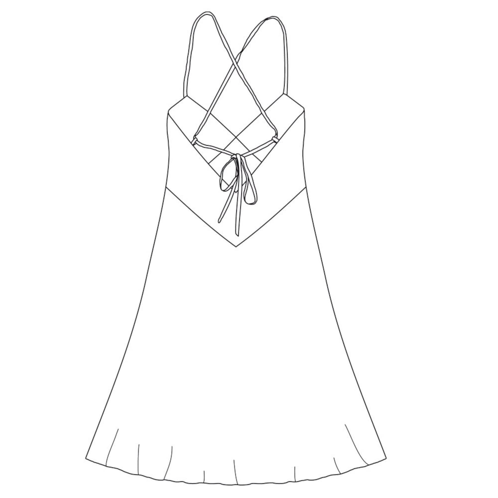 Bias Slip Dress Sewing Pattern Sizes EU 3446 US 416 PDF Etsy