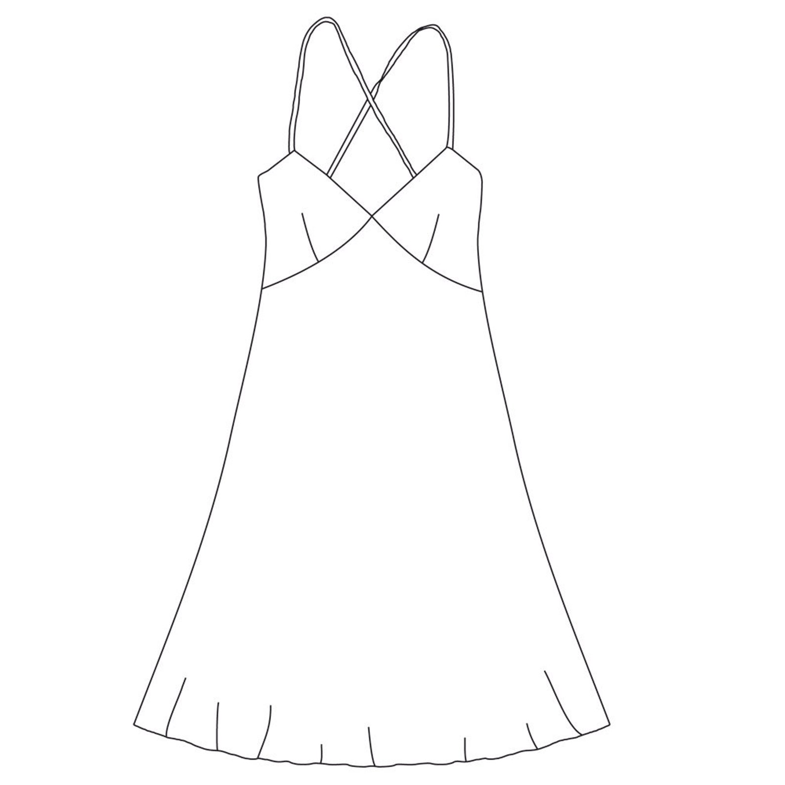 Bias Slip Dress Sewing Pattern Sizes EU 3446 US 416 PDF Etsy