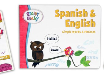 Brainy Baby® Spanish and English DVD, Board Book Flashcards Set
