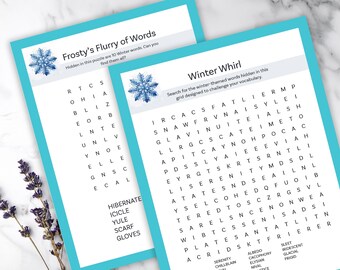 Winter-Wortsuchrätsel: Familienspaß & Vokabel-Challenge-Rätsel