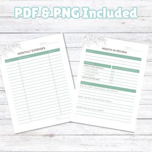 Printable Monthly Bill Tracker: Expense, Budget, Review (PDF) - Etsy