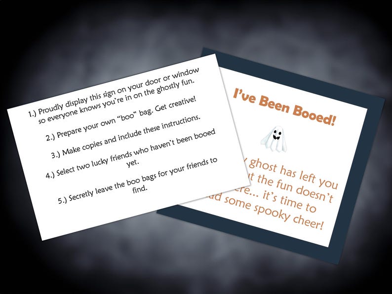 Featured image showing Instructions for Booing Someone with Free Printable Boo Sign