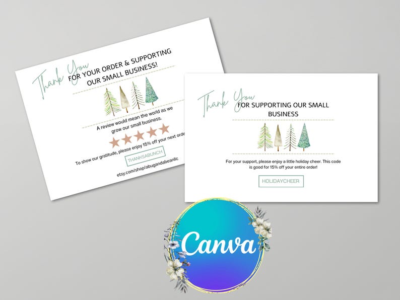 Featured image showing Free Canva Template Link Purchase Page and Contact Card for your Business
