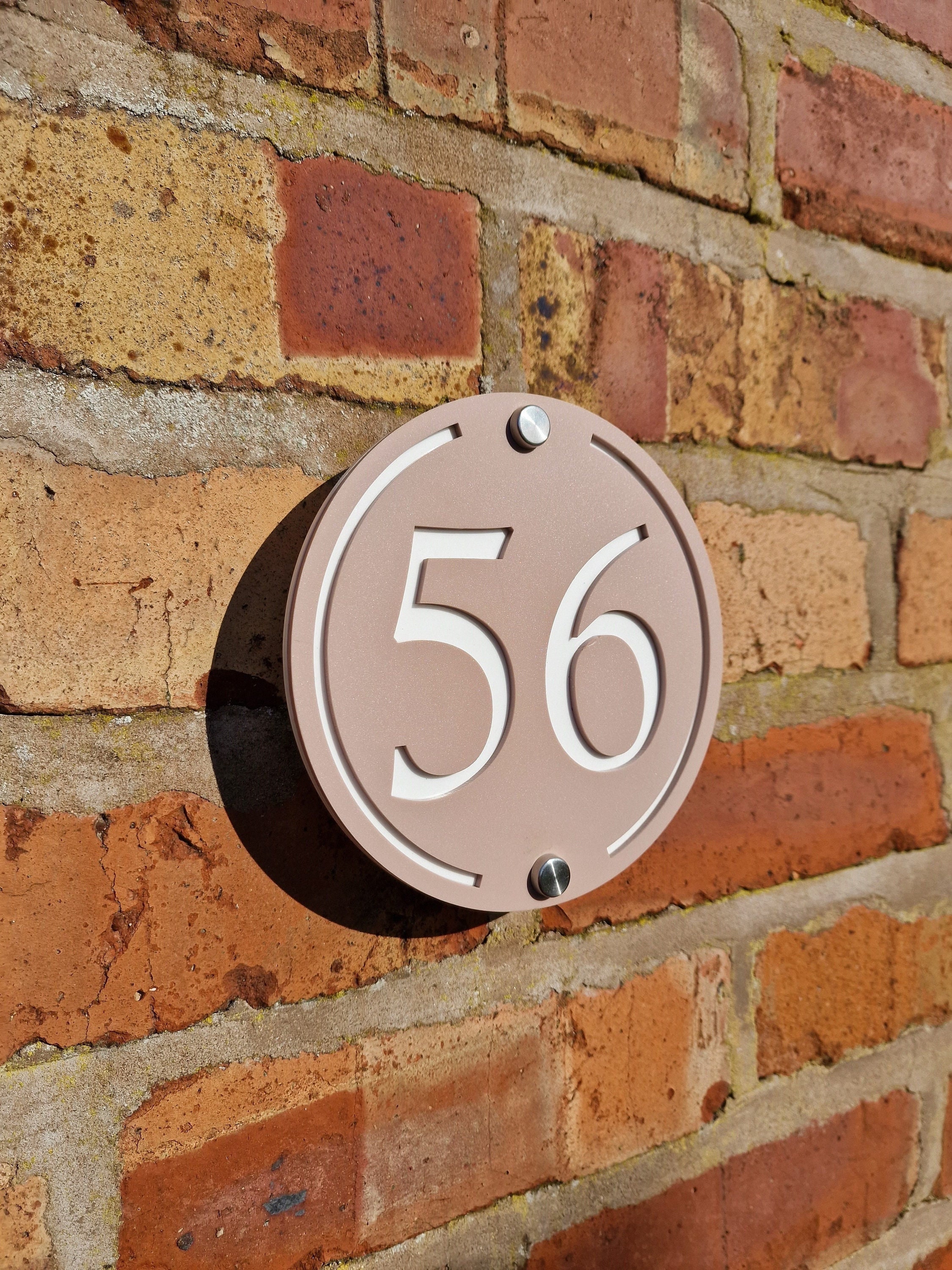 House Number 6 ARIAL Door Numbers 3 Sizes 15, 20, 25cm / 5.9, 7.8