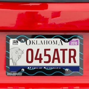 Wave License Plate Frame: 1 Frame - USA Made