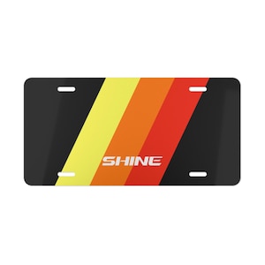 Vanity License Plate-Toyota Retro Stripes-1 Frame-FREE SHIPPING