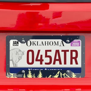 Trees, Stars, Mountains-Nature Theme License Plate Holder-1 Frame-Made In USA-FREE SHIPPING