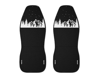 Mountain Car Seat Covers: Nature Vibe Auto Decor - Set of 2