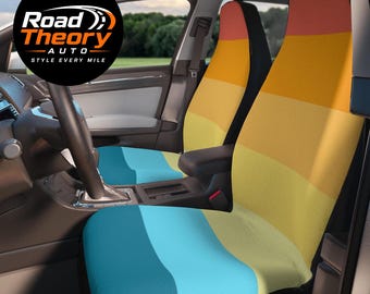 Retro Sunset Car Seat Covers