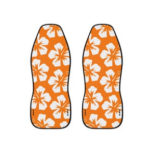 Hawaiian Hibiscus Car Seat Covers: Tropical Floral Design - Set of 2