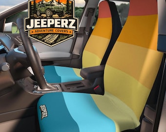 Retro Sunset Jeep Seat Covers