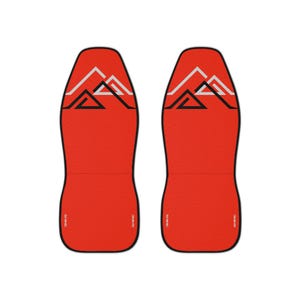 Red, Grey and Black Mountain Car Seat Covers-Set of 2-FREE SHIPPING