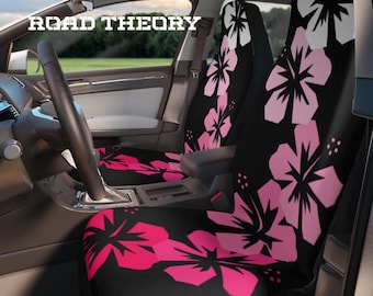 Pink Hibiscus Hawaiian Print Car Seat Covers