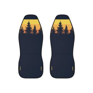 Treeline Car Seat Covers: Yellow, Orange, and Blue - Set of Two
