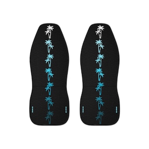 Blue Wave Palm Tree Car Seat Covers-Set of 2-FREE SHIPPING