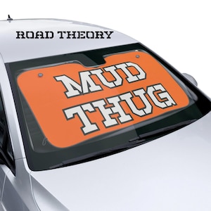 Orange Mud Thug Off-Road Sun Shade, Jeep Windshield Accessory, UV Protection