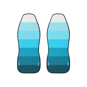 Blue Car Seat Covers: Blue Wave - Gifts for Truck Owners - Set of 2