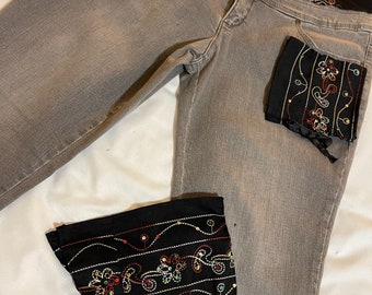 Embroidered Jeans by hand