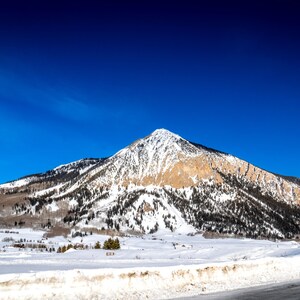 Mount Crested Butte Snow covered mountain | canvas wall art | Crested Butte l Wall Art | Colorado | Snow | Winter | mountain peak