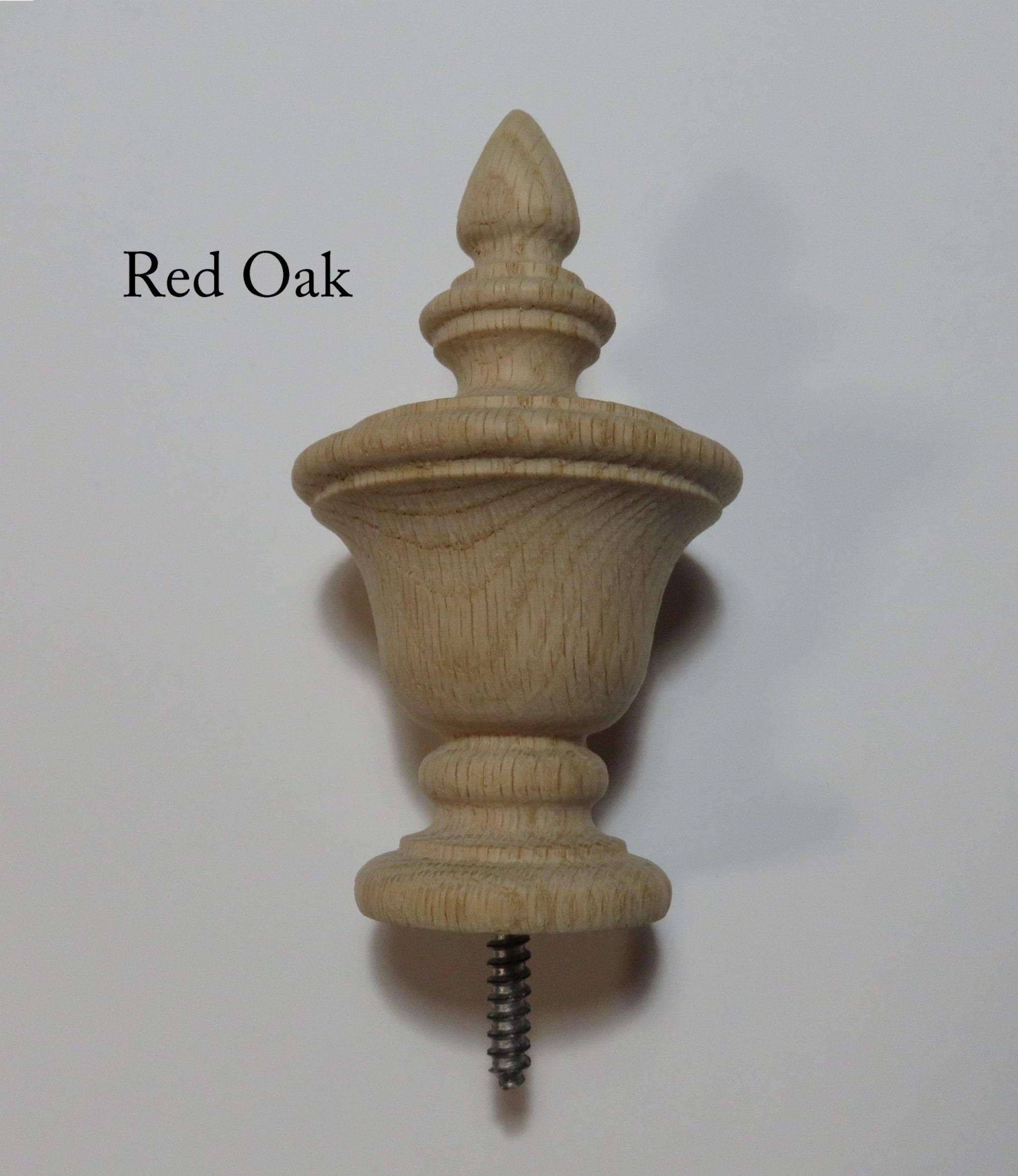 Wood Finial Replacement Bed Post 47/8 H X 23/4 W X 13/4 Base. Wood