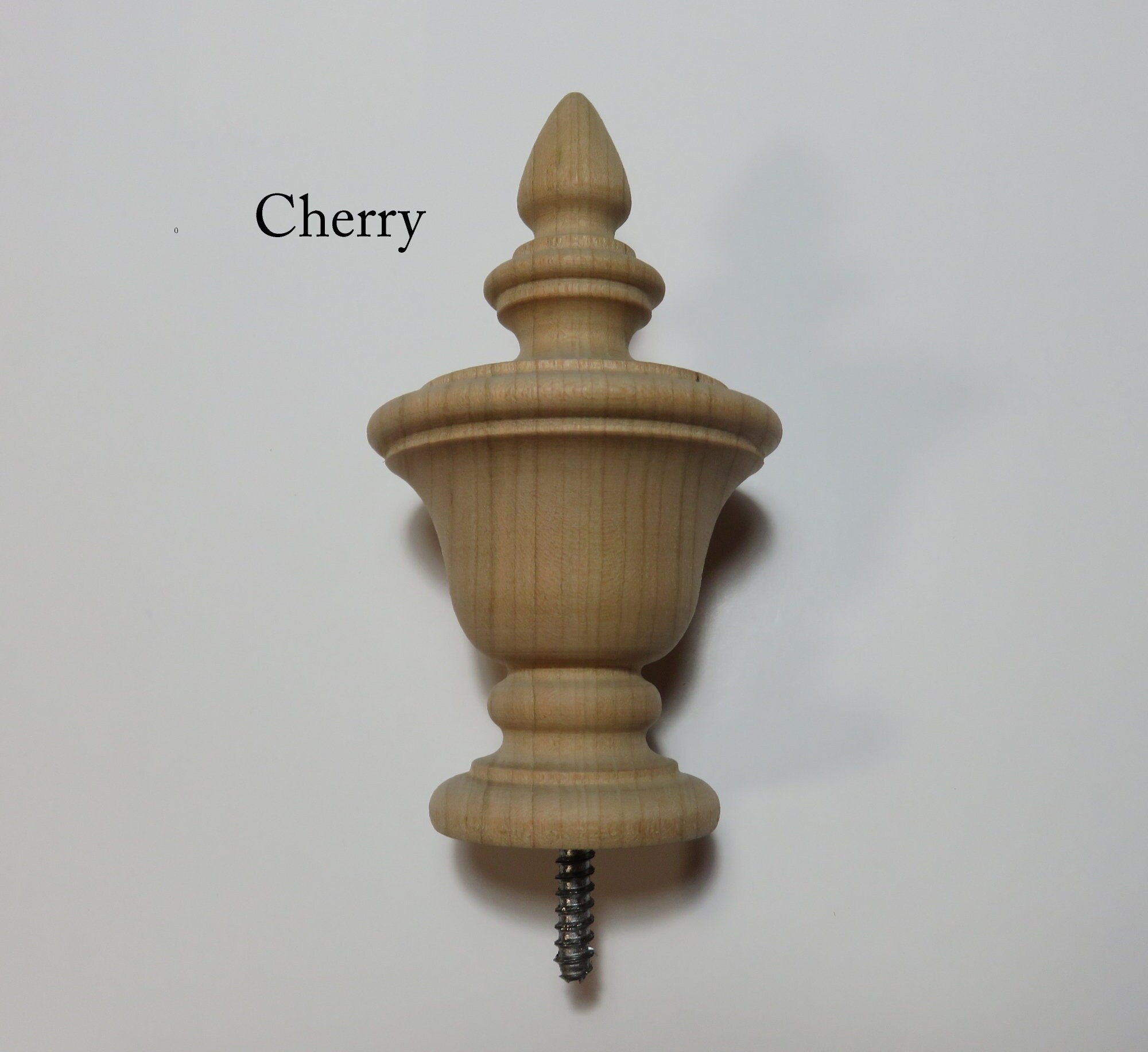 Wood Finial Replacement Bed Post 47/8 H X 23/4 W X 13/4 Base. Wood