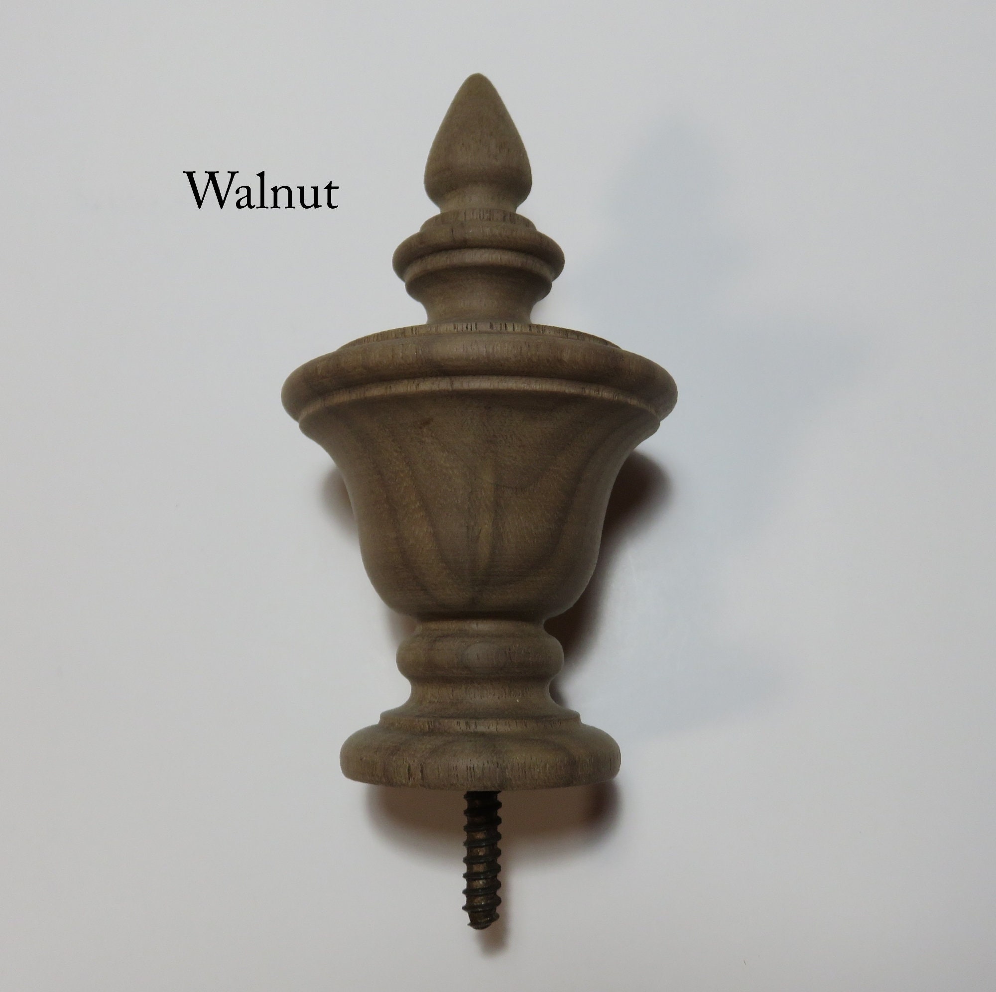 Wood Finial Replacement Bed Post 47/8 H X 23/4 W X 13/4 Base. Wood
