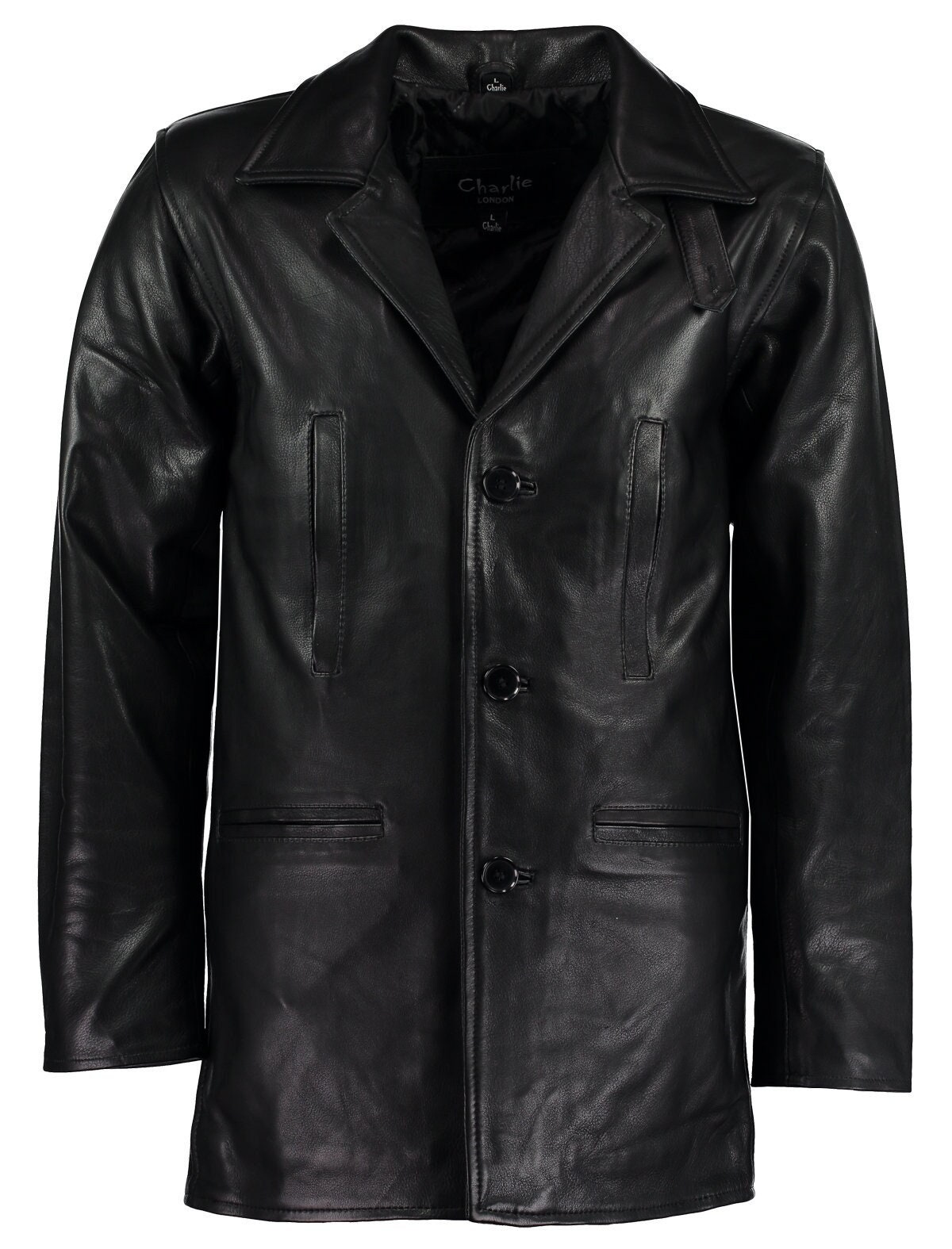 Men's Max Payne Black Leather Coat Jacket - Etsy Canada