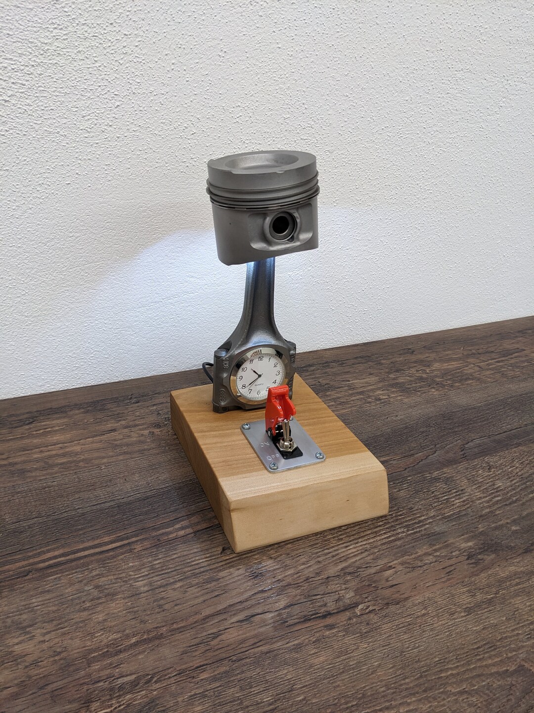 Piston Lamp With Clock VW Audi Piston Clock Etsy