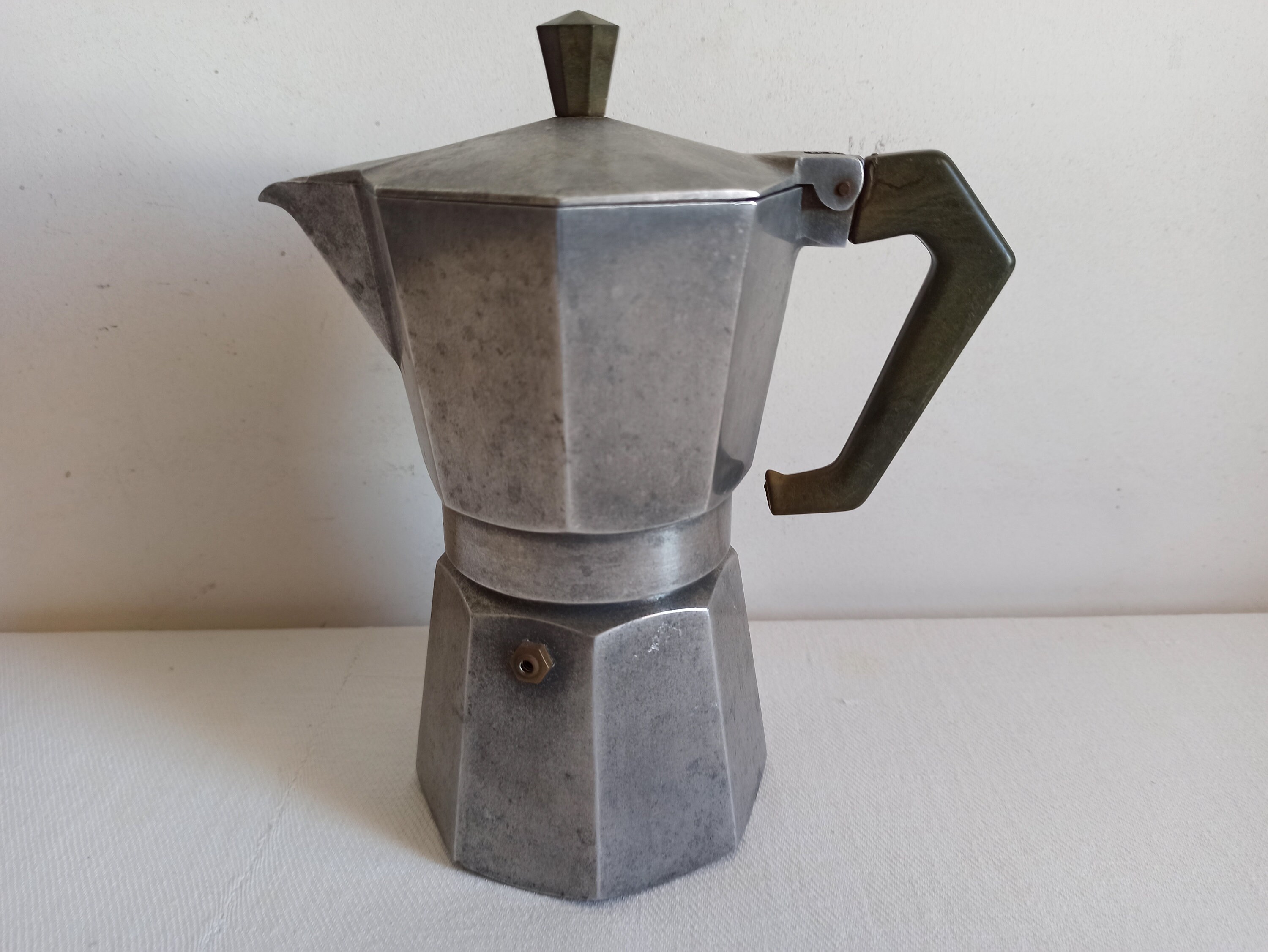 XXL Vintage Stovetop Moka Pot With Ceramic Top, Italian Espresso