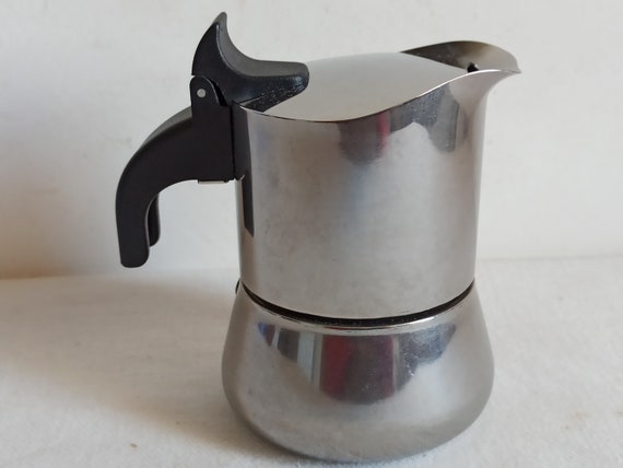GB, Guido Bergna, Italian Stovetop Moka Pot, 1980s Vintage Designer Espresso  Maker. 