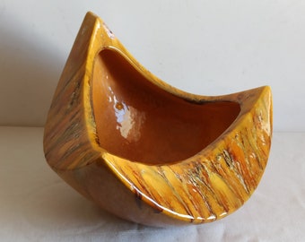Skulpturale Schale von Roberto Rigon für Bertoncello, 1960er Jahre, italienisches Design.