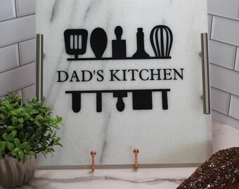 Dad's Kitchen Decorative Marble Tray