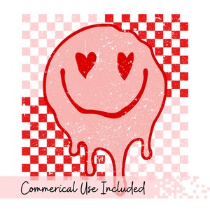 Retro Smiley Face PNG | Valentines Day Shirt Png | Groovy Valentines | Sublimation Digital Design Download | Vintage V-Day Sublimation |