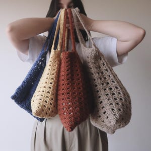 Sac fourre-tout au crochet MOTIF | Sac Faro | Cadeau au crochet facile et rapide | Adapté aux débutants | N'importe quelle taille de fil et de crochet