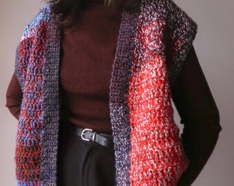 Crochet Vest PATTERN | Oversized V neck Vest | Quick & Easy project (advanced beginners)