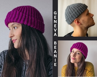 Crochet Beanie PATTERN | Geneva Beanie Winter Hat